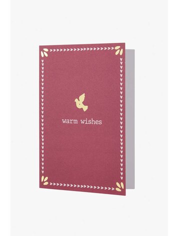 Zusss Zusss | Wenskaart met gouden envelop warm wishes