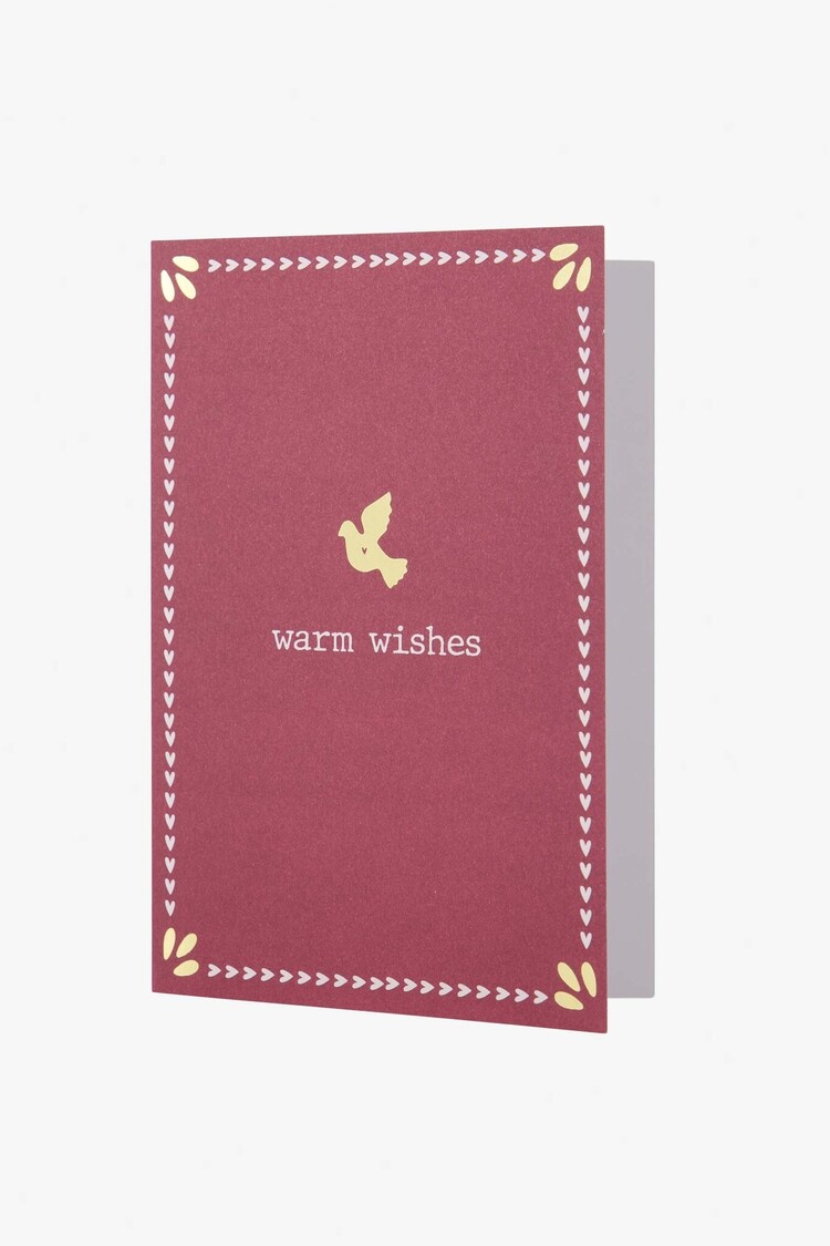 Zusss Zusss | Wenskaart met gouden envelop warm wishes
