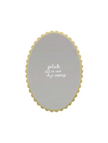 Zusss Zusss | Ansichtkaart geluk grijs/blauw