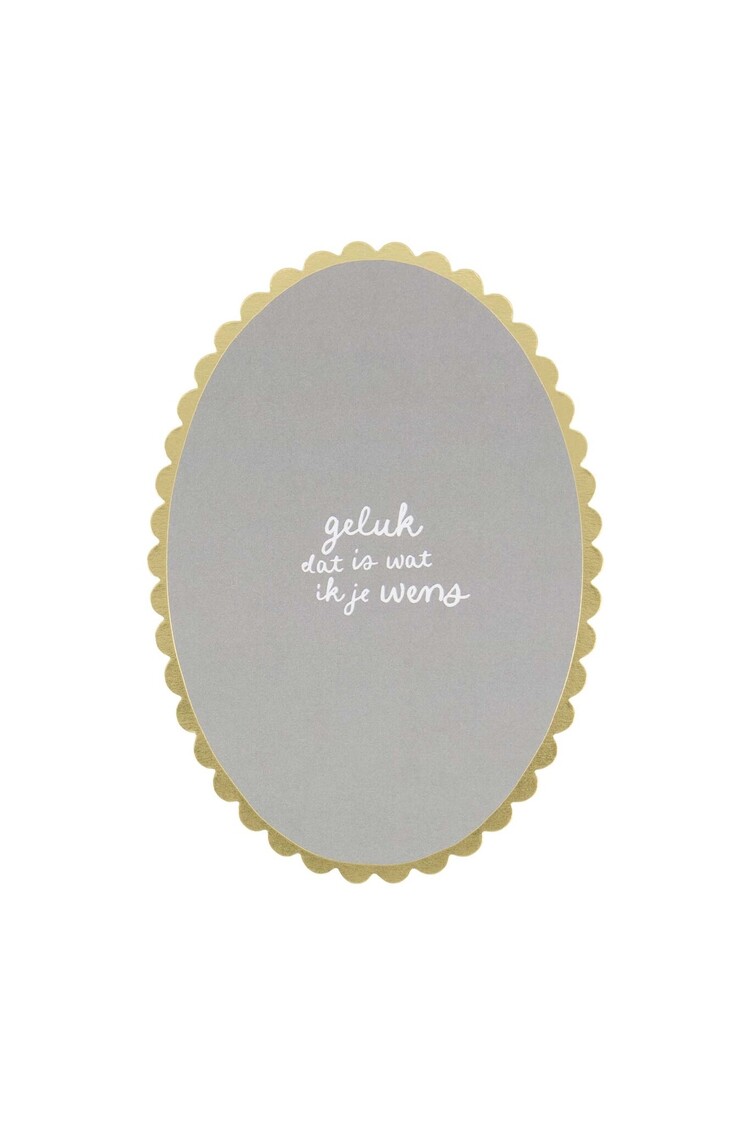 Zusss Zusss | Ansichtkaart geluk grijs/blauw