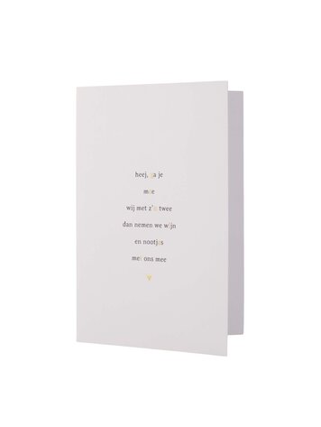 Zusss Zusss | Wenskaart geniet gedichtje wit