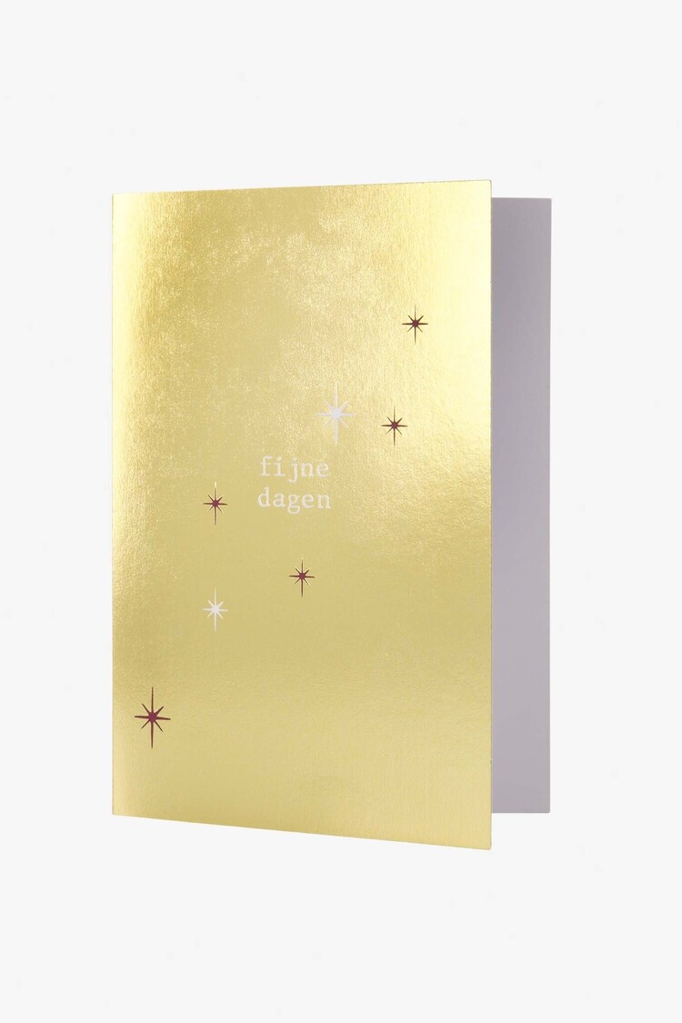 Zusss Zusss | Wenskaart met gouden envelop fijne dagen