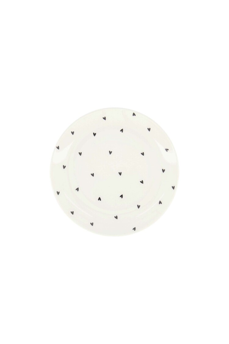 Zusss Zusss | Gebaksbordje hartjes antraciet