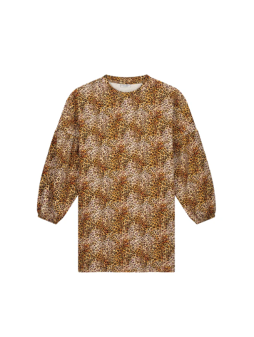 Daily Brat Daily Brat | Jurk leopard heart bruin