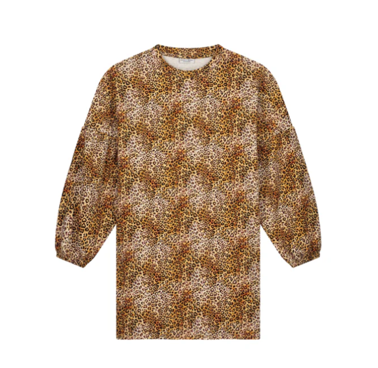 Daily Brat Daily Brat | Jurk leopard heart bruin