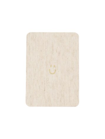 Zusss Zusss | Ansichtkaart smiley linnen