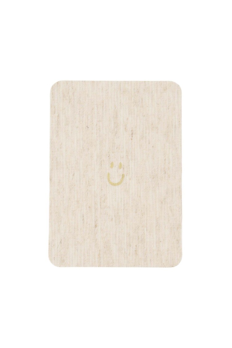 Zusss Zusss | Ansichtkaart smiley linnen