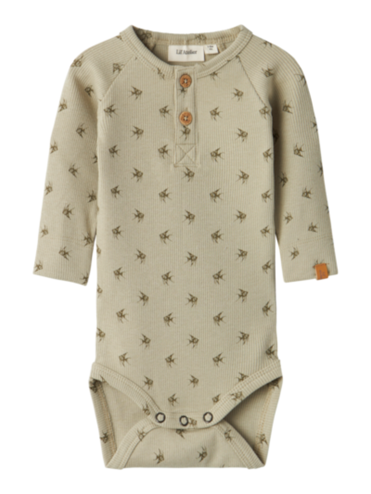 Lil Atelier Lil Atelier | Romper kip gago moss grey