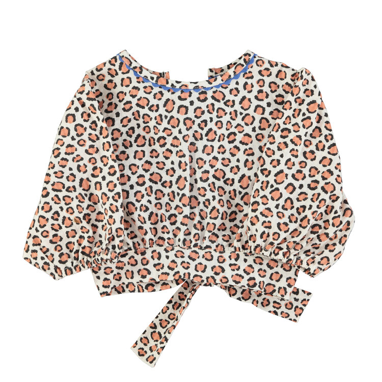 Piupiuchick Piupiuchick | Cropped blouse ecru panter
