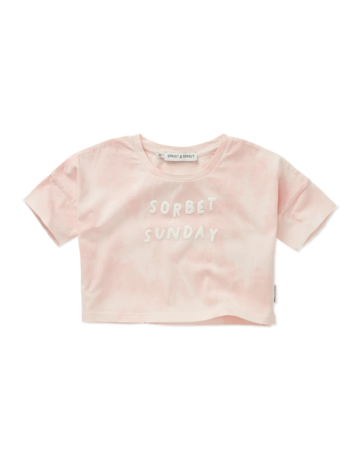 Sproet&Sprout Sproet&Sprout | T-shirt cropped sorbet sunday