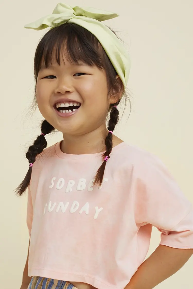 Sproet&Sprout Sproet&Sprout | T-shirt cropped sorbet sunday