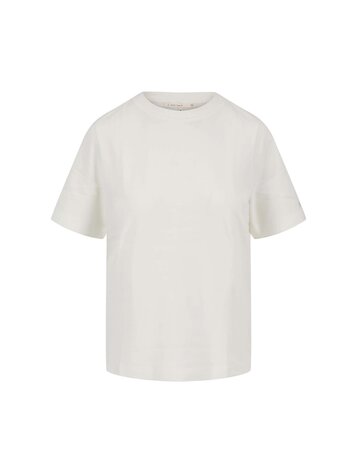 Zusss Zusss | T-shirt met borduur mouw off white