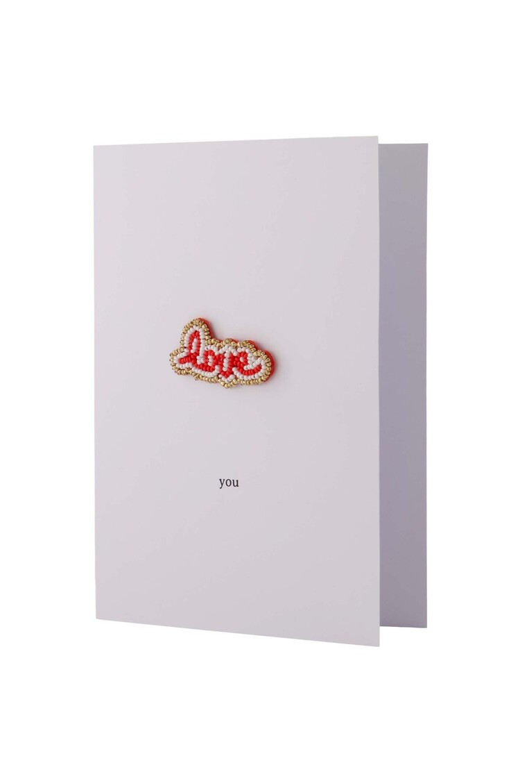 Zusss Zusss | Wenskaart love broche rood