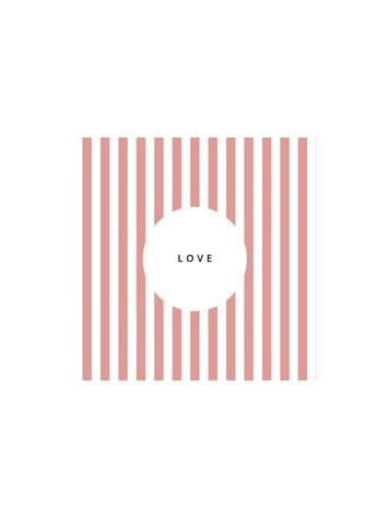 Zusss Zusss | Servetten Love streep 12.5x12.5 cm