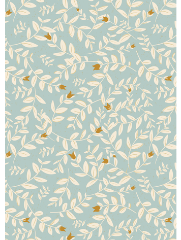 Bibelotte Bibelotte | Behang Flora ijsblauw