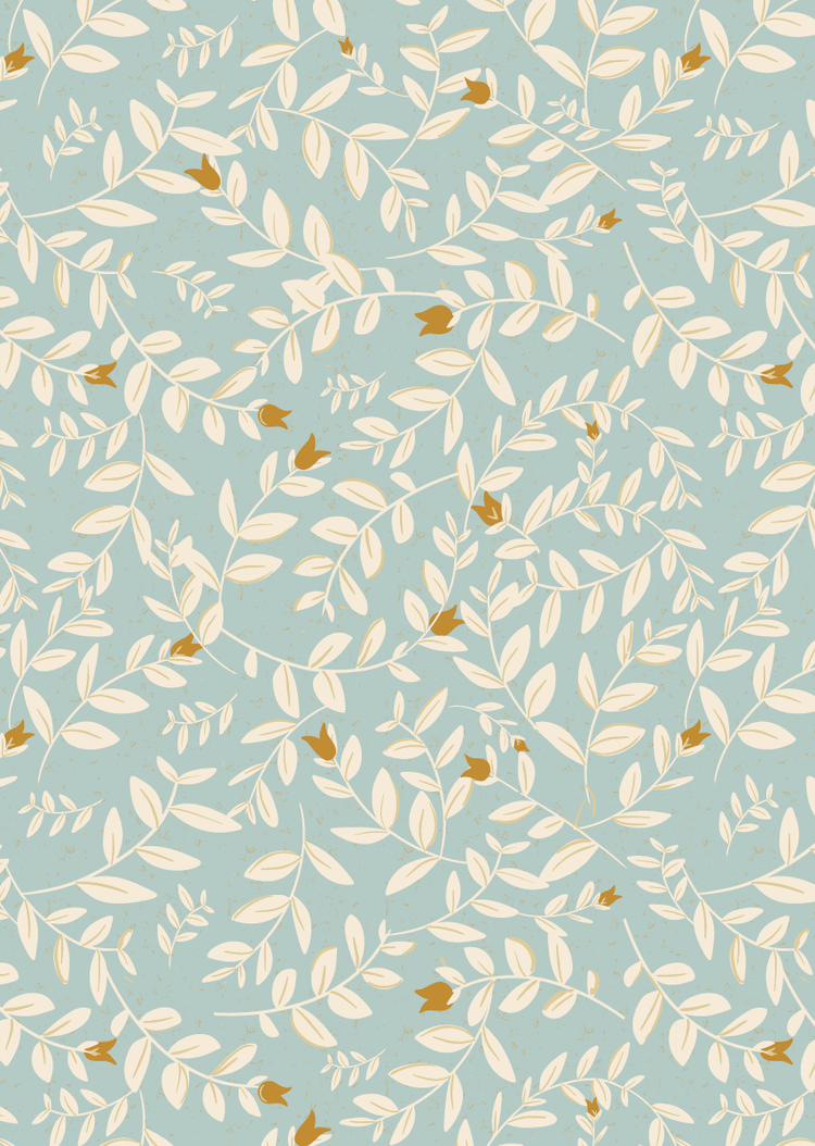 Bibelotte Bibelotte | Behang Flora ijsblauw