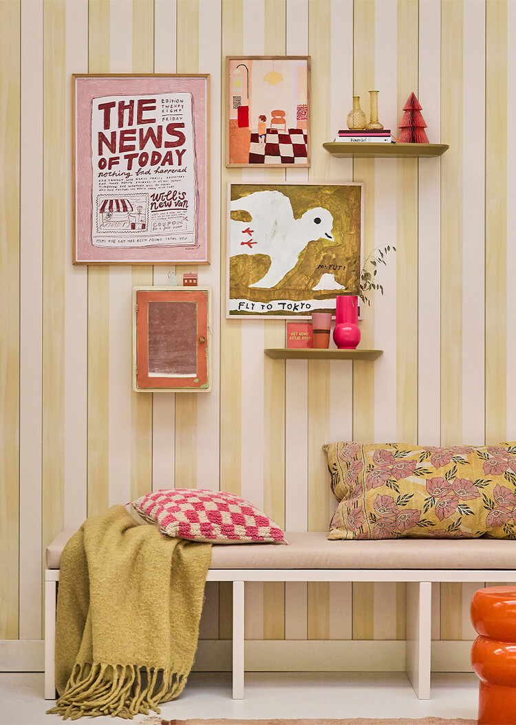 Bibelotte Bibelotte | Behang Nola citroen