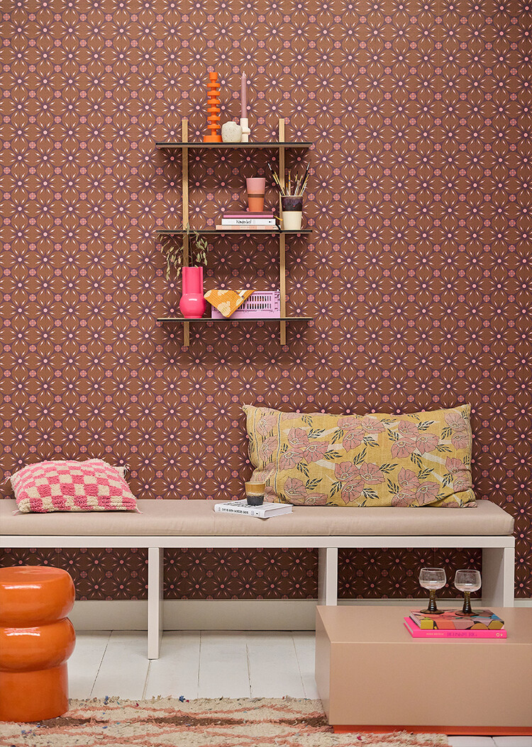 Bibelotte Bibelotte | Behang Porto kastanje