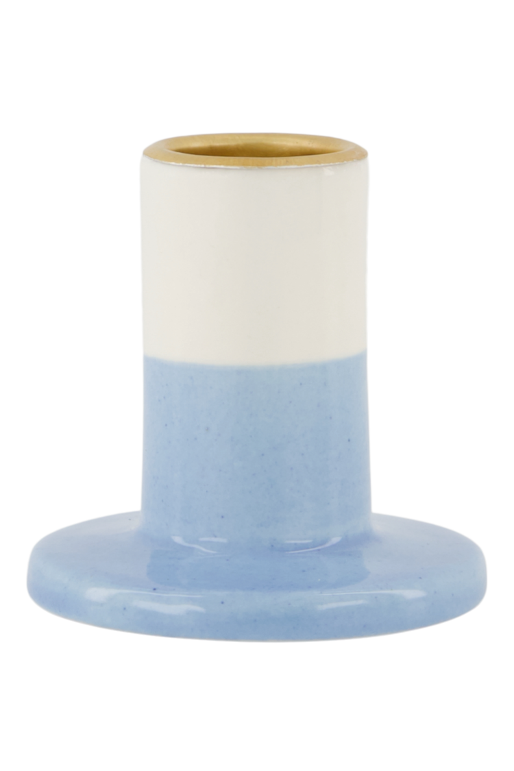 Zusss Zusss | Kandelaar keramiek S wit/blauw