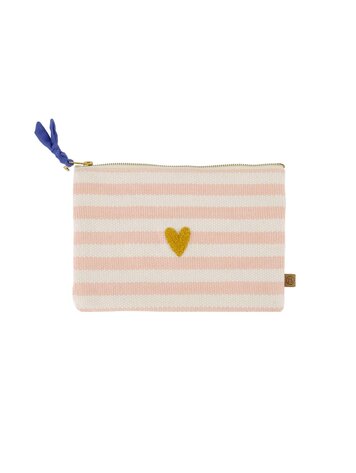 Zusss Zusss | Toilettas hartje streep roze