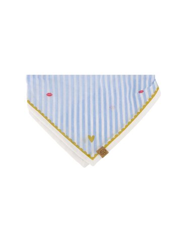 Zusss Zusss | Bandana voor je hondje Bisous gestreep wit/blauw