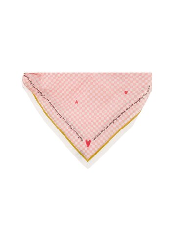 Zusss Zusss | Bandana voor je hondje Love roze ruitje