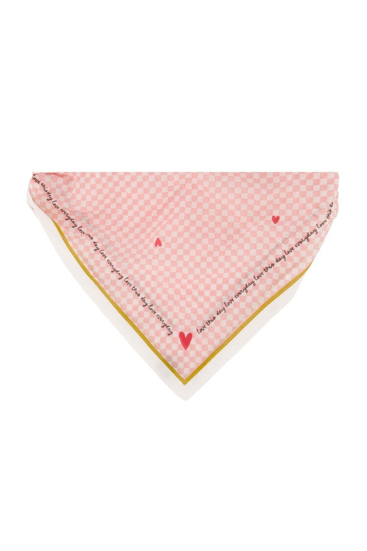 Zusss Zusss | Bandana voor je hondje Love roze ruitje