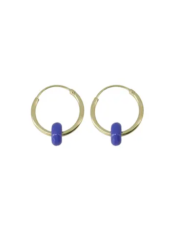 Zusss Zusss | Oorbellen met rondje lavendel blauw