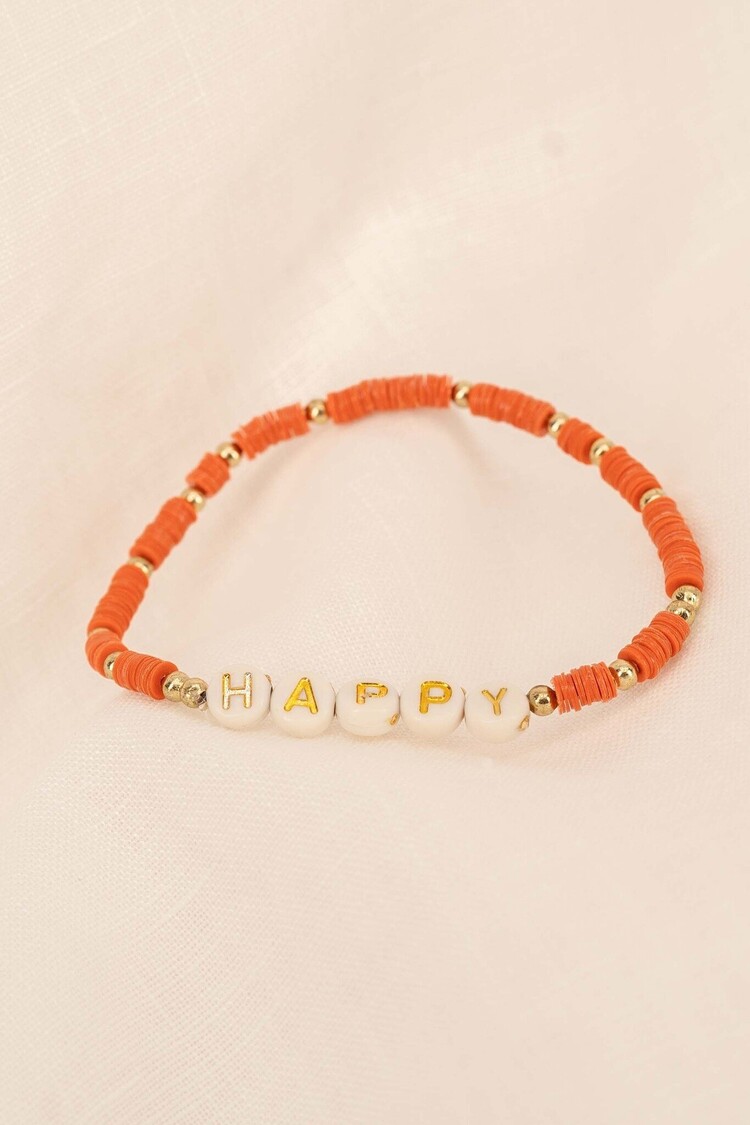 Zusss Zusss | Kralenarmband happy oranje