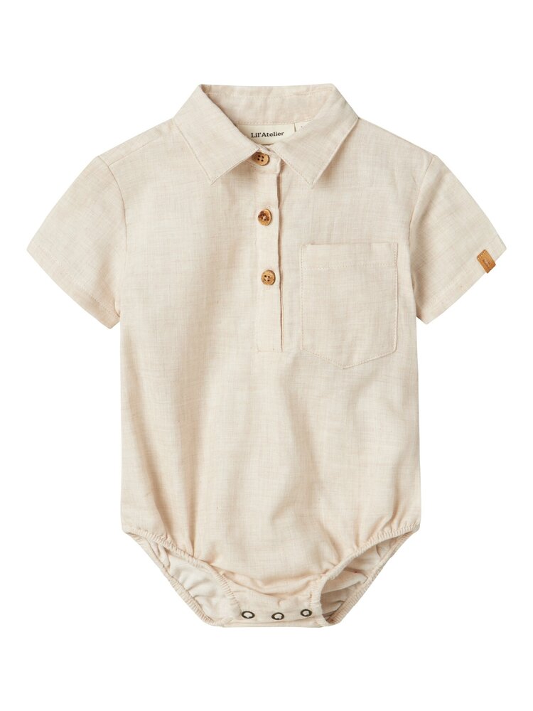Lil Atelier Lil Atelier | Romper blouseTarou bleached sand