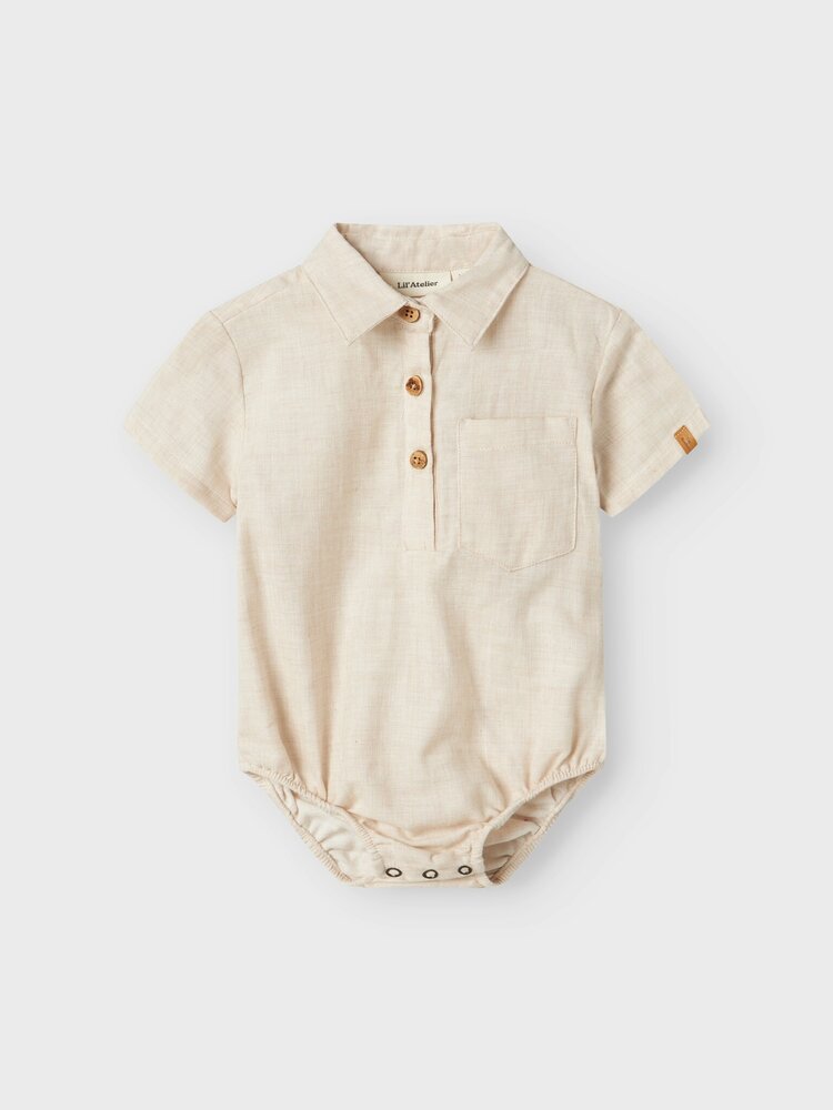 Lil Atelier Lil Atelier | Romper blouseTarou bleached sand