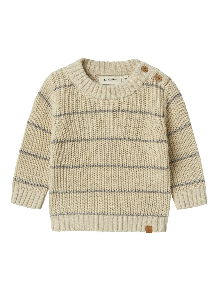 Lil Atelier Lil Atelier | Sweater Emlen stripe turtledove