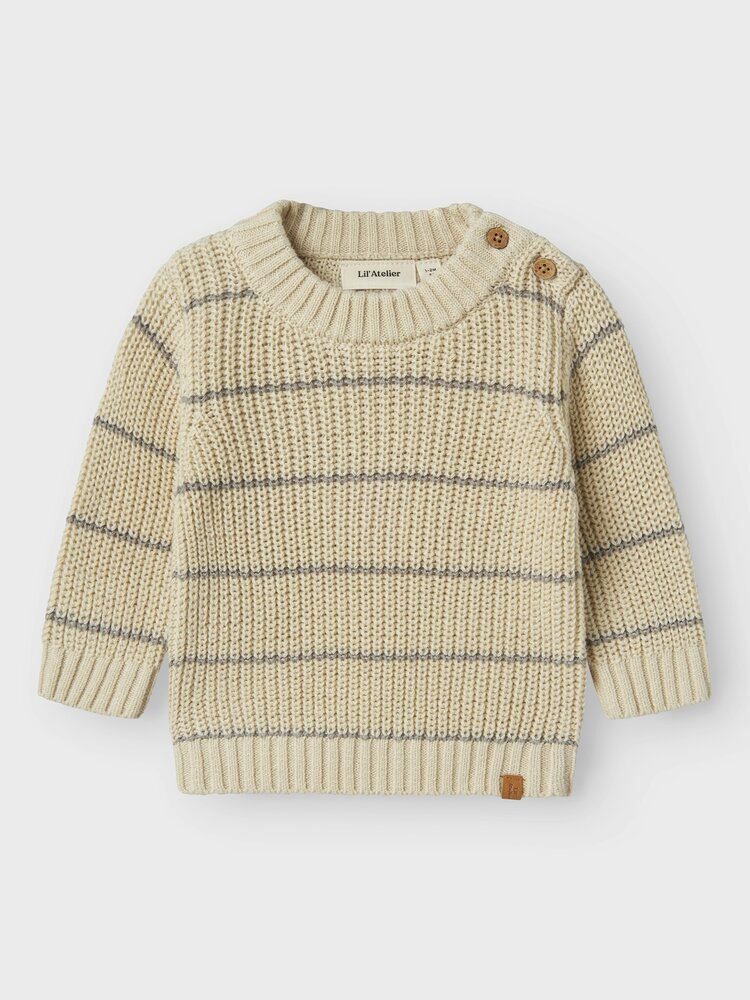 Lil Atelier Lil Atelier | Sweater Emlen stripe turtledove
