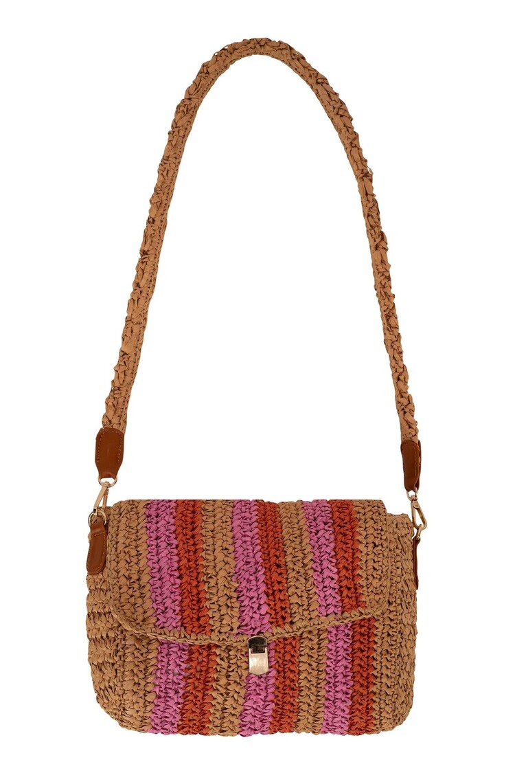 Zusss Zusss | Tas raffia met streep
