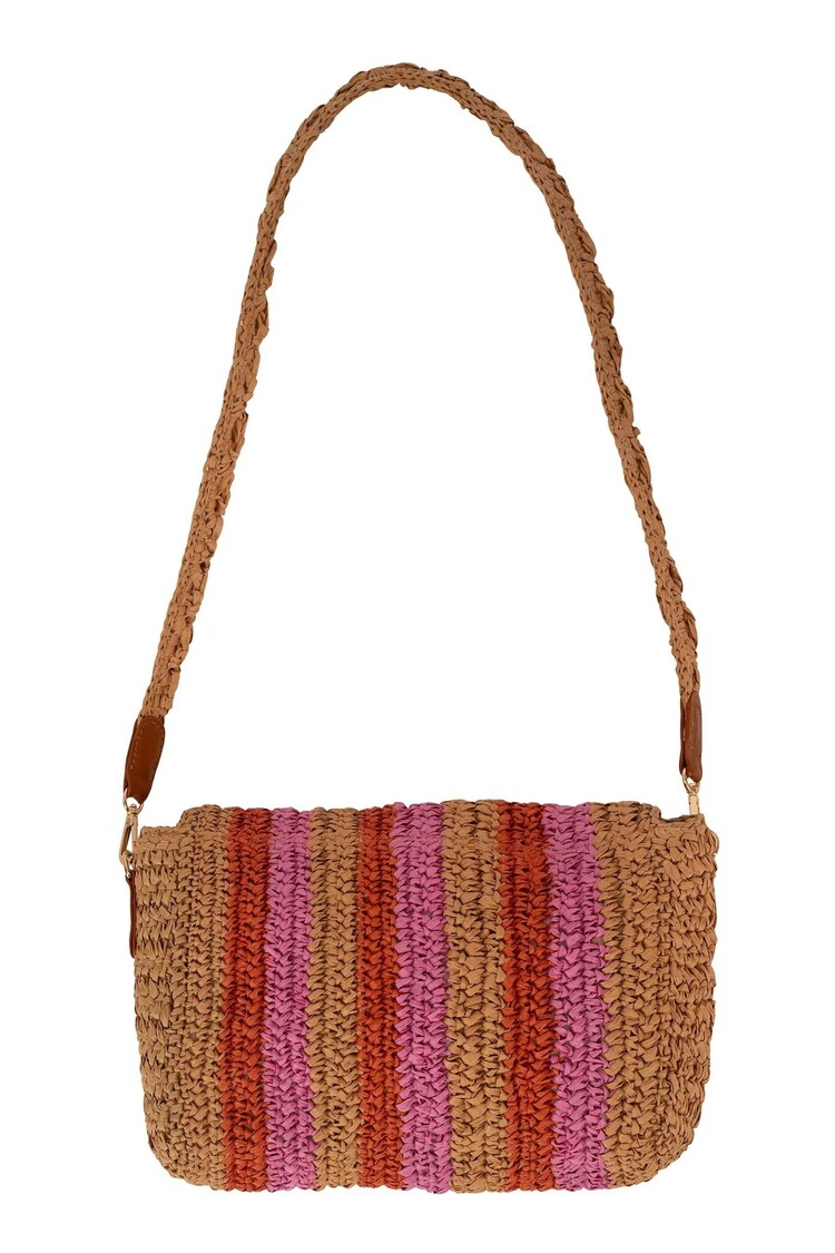 Zusss Zusss | Tas raffia met streep