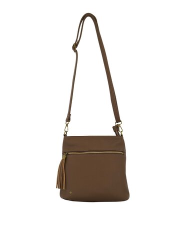 Zusss Zusss | Tas met kastje en rits chocoladebruin