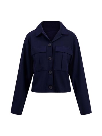 Zusss Zusss | Jasje kort met zakken navy