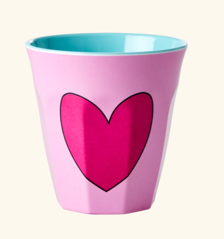 Rice Rice | Mok melamine heart roze