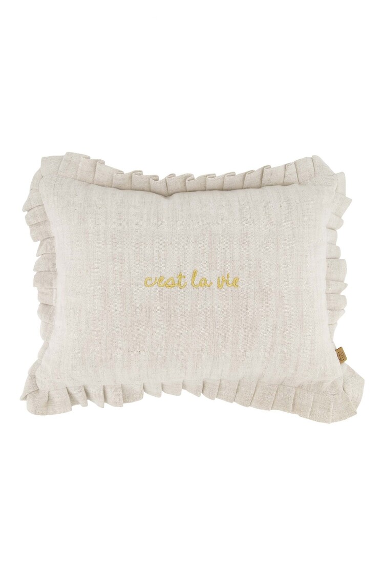 Zusss Zusss | Kussen cest la vie 35x25cm peper en zout