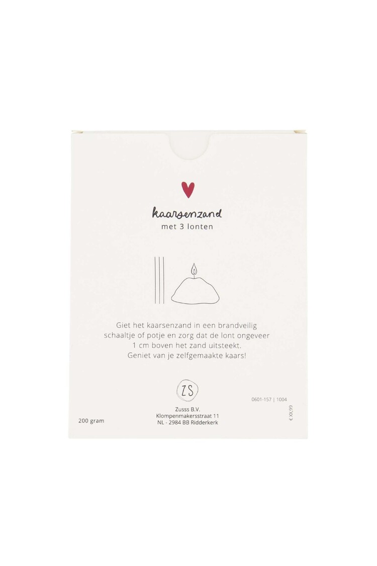 Zusss Zusss | Kaarsenzand in doosje wit