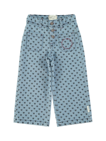 Piupiuchick Piupiuchick | Wijde jeans denim hearts