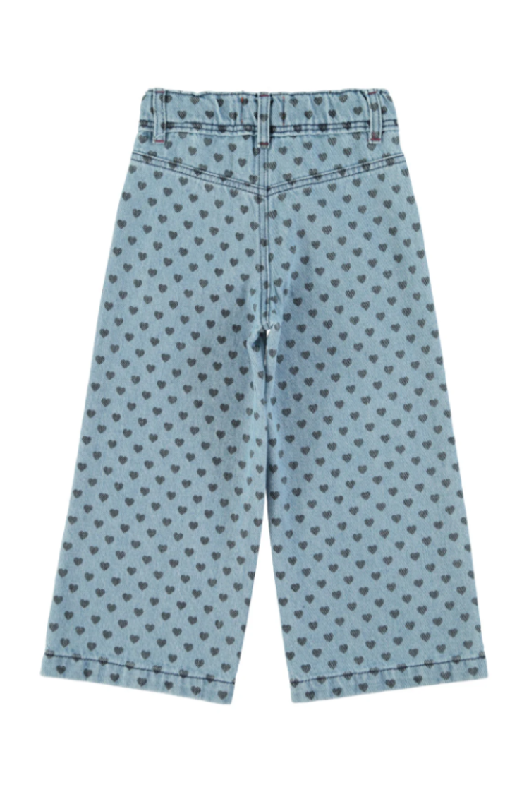 Piupiuchick Piupiuchick | Wijde jeans denim hearts