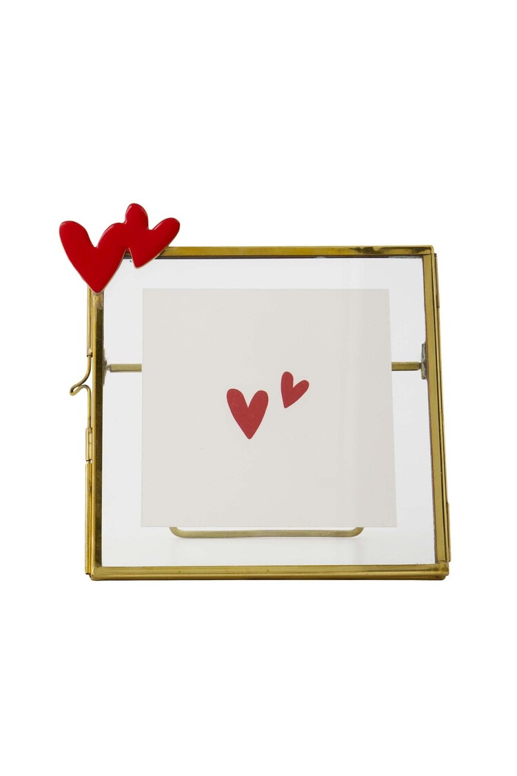Zusss Zusss | Fotolijstje metaal hartjes rood/goud
