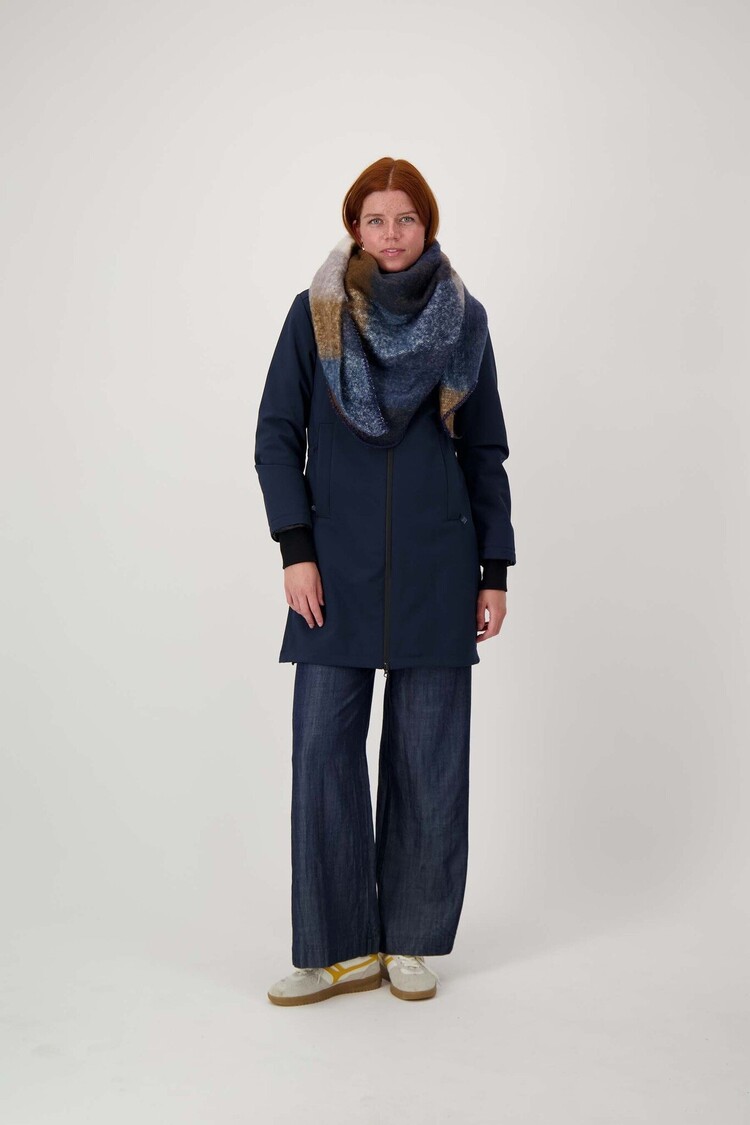 Zusss Zusss | Sjaal triangle met ruit navy