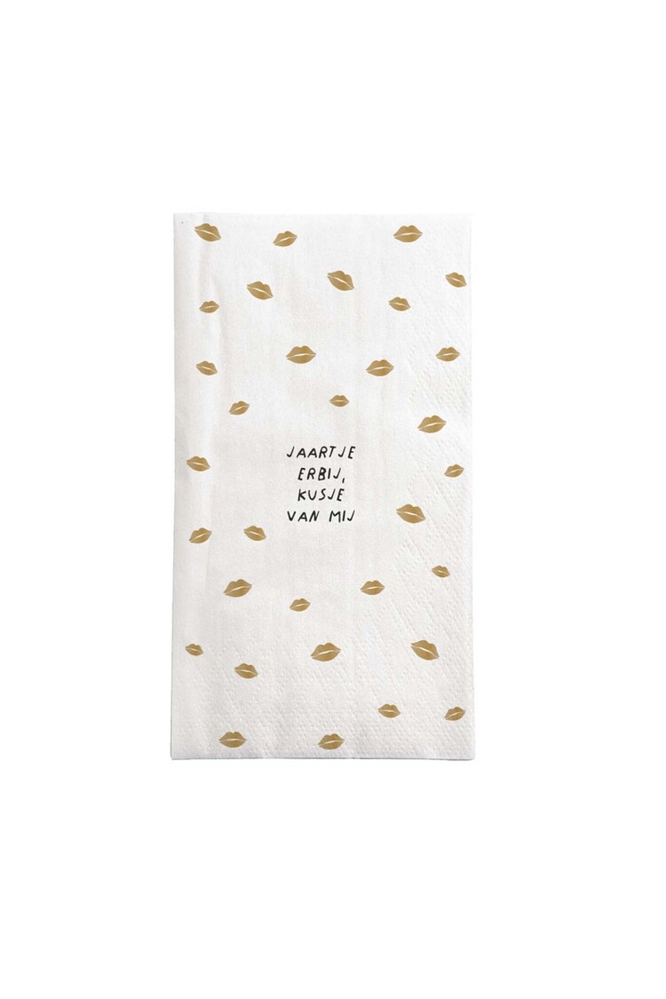 Zusss Zusss | Servetten jaartje erbij wit/goud