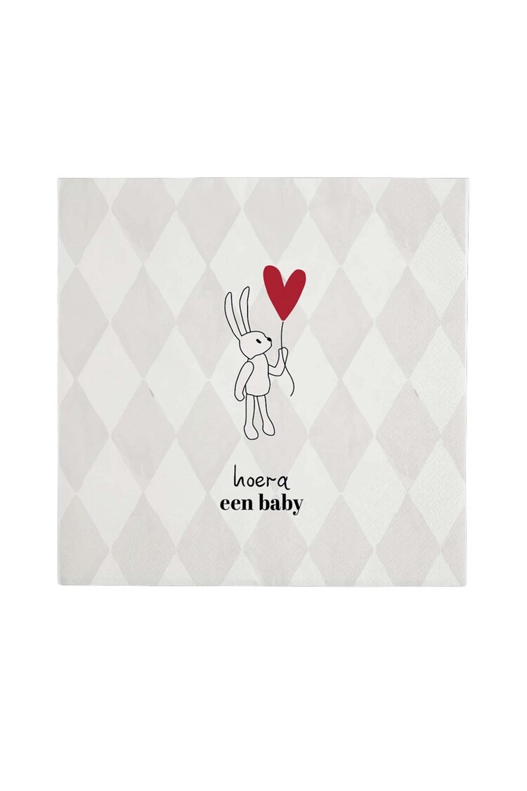 Zusss Zusss | Servetten vierkant Hoera een baby