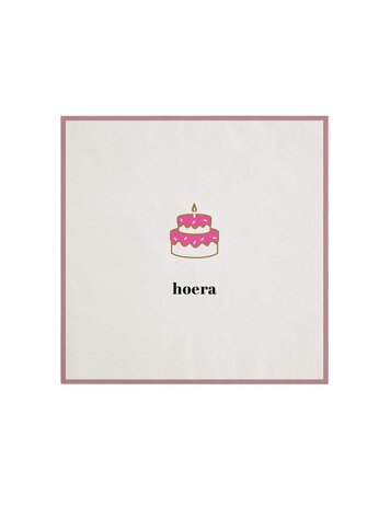 Zusss Zusss | Servetten vierkant Hoera taart