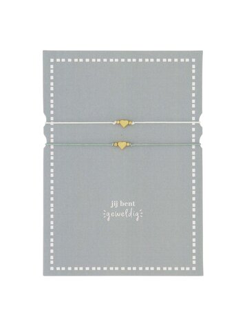 Zusss Zusss | Ansichtkaart met vriendschapsarmbandjes Jij bent geweldig