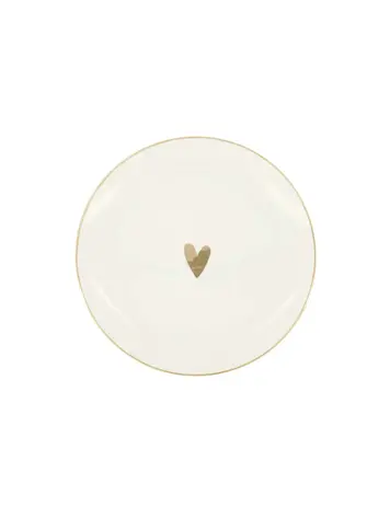 Zusss Zusss | Ontbijtbordje hartje wit/goud