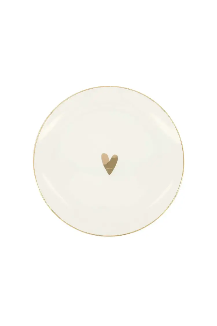 Zusss Zusss | Ontbijtbordje hartje wit/goud
